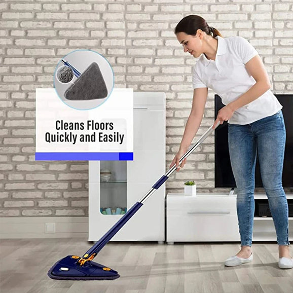 Cleaning with Triangle Mop